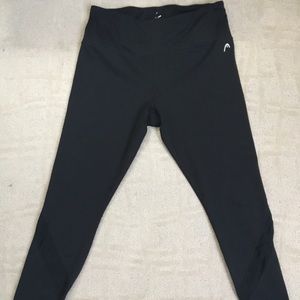 Black head leggings with mesh